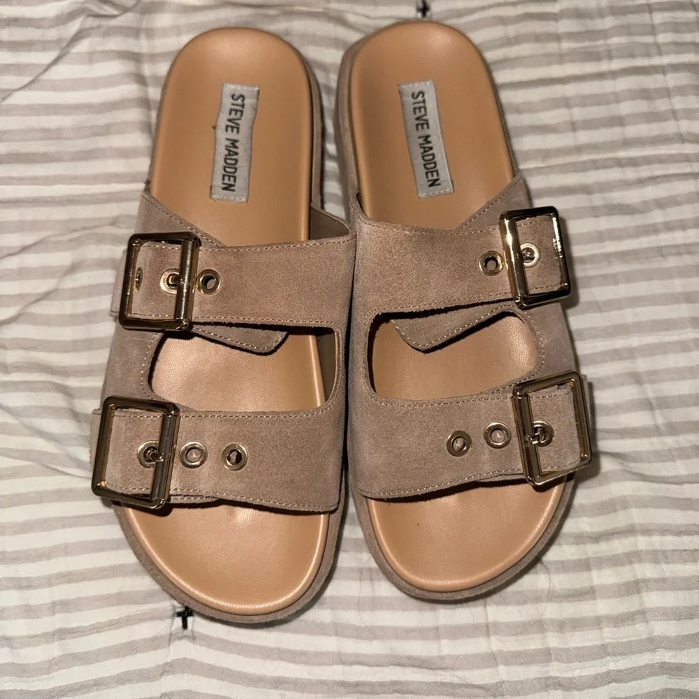 Steve Madden - Women’s Platform Sandals (Beige)